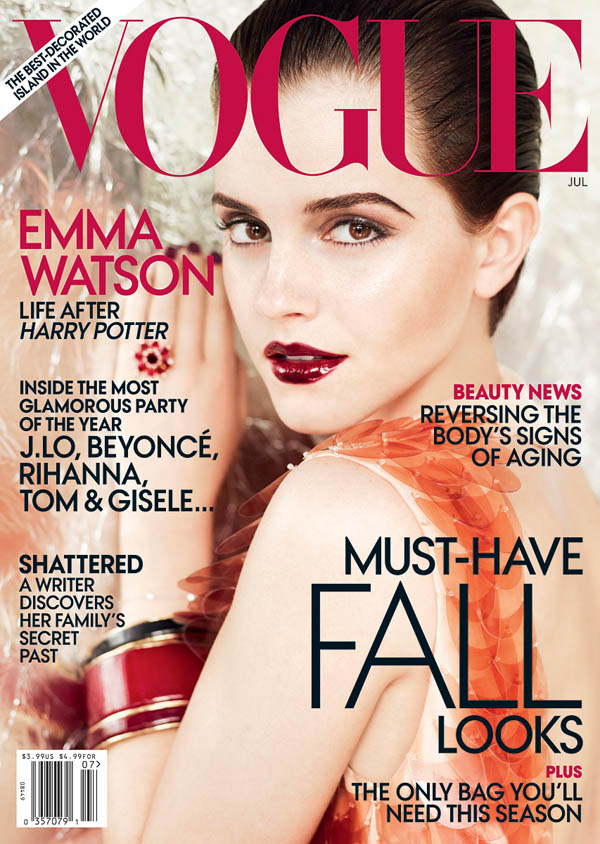 emma watson vogue 2011 us. Emma Watson graces the cover