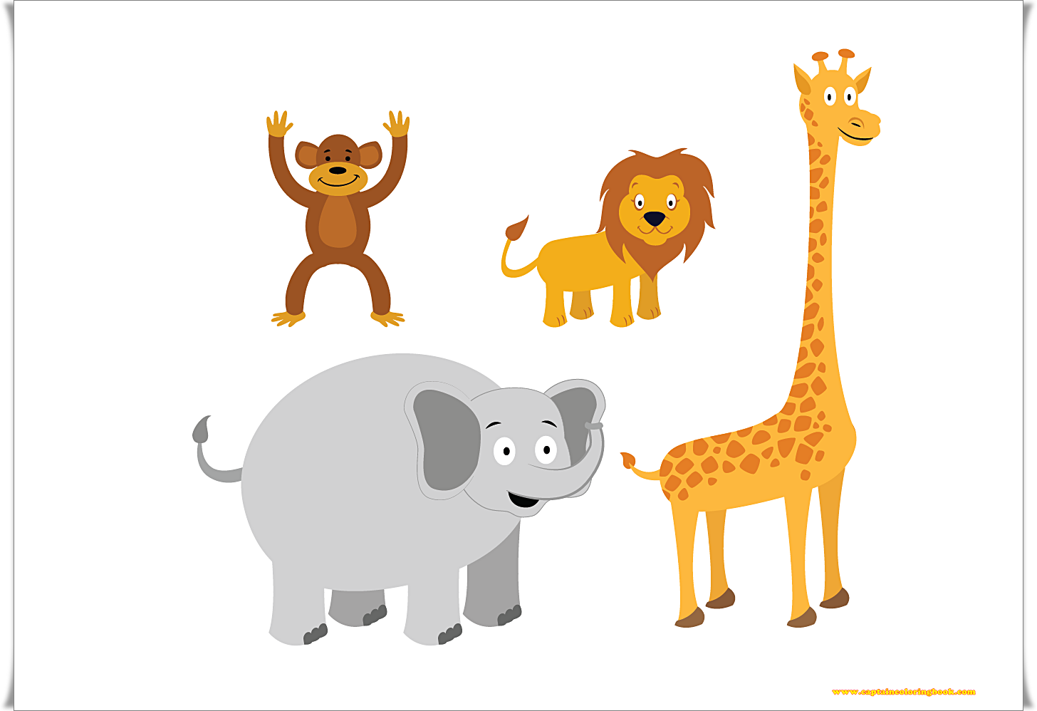 Giraffe elephant monkey. Африканские животные для детей. Африканские животные вектор. Животные для детей вектор. Мультяшные животные Африки.