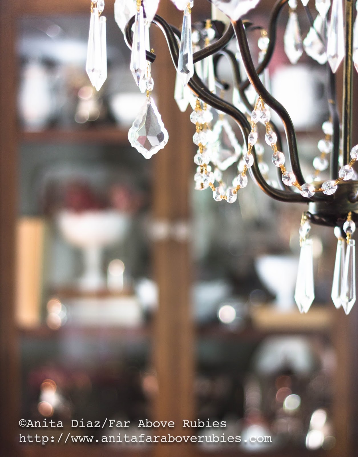 Sparkly chandeliers and a great source for affordable lighting