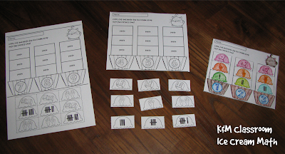 Ice Cream Math Cut and Paste Activity