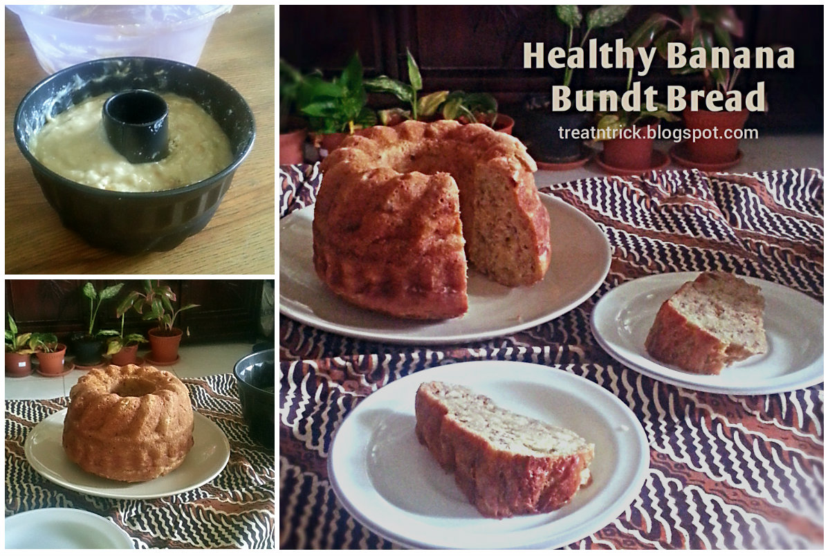 TREAT & TRICK HEALTHY BANANA BUNDT BREAD RECIPE