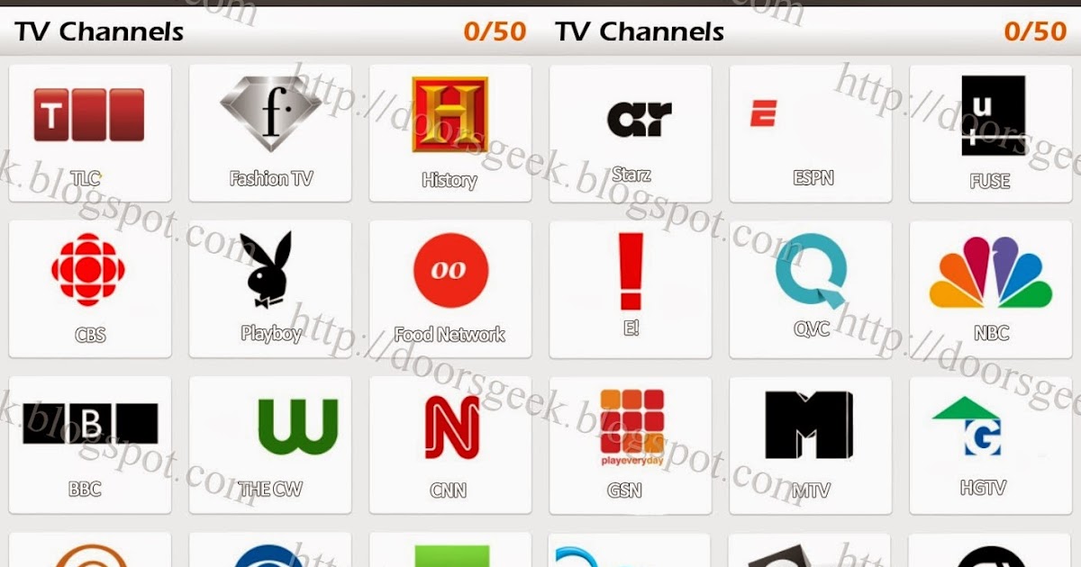 Logo Game Guess the Brand [Bonus] TV Channels Doors Geek