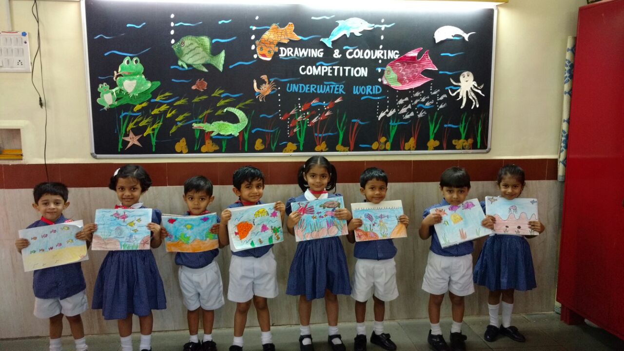Our Preprimary blog Drawing & Colouring Competition (Jr.Kg)