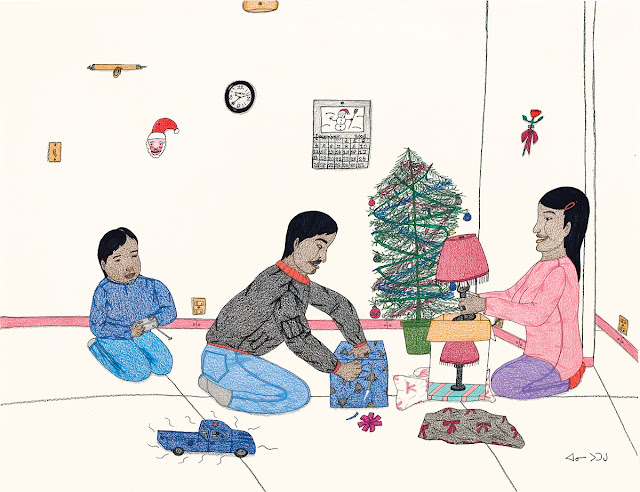 Annie Pootoogook, “Christmas” © Annie Pootoogook