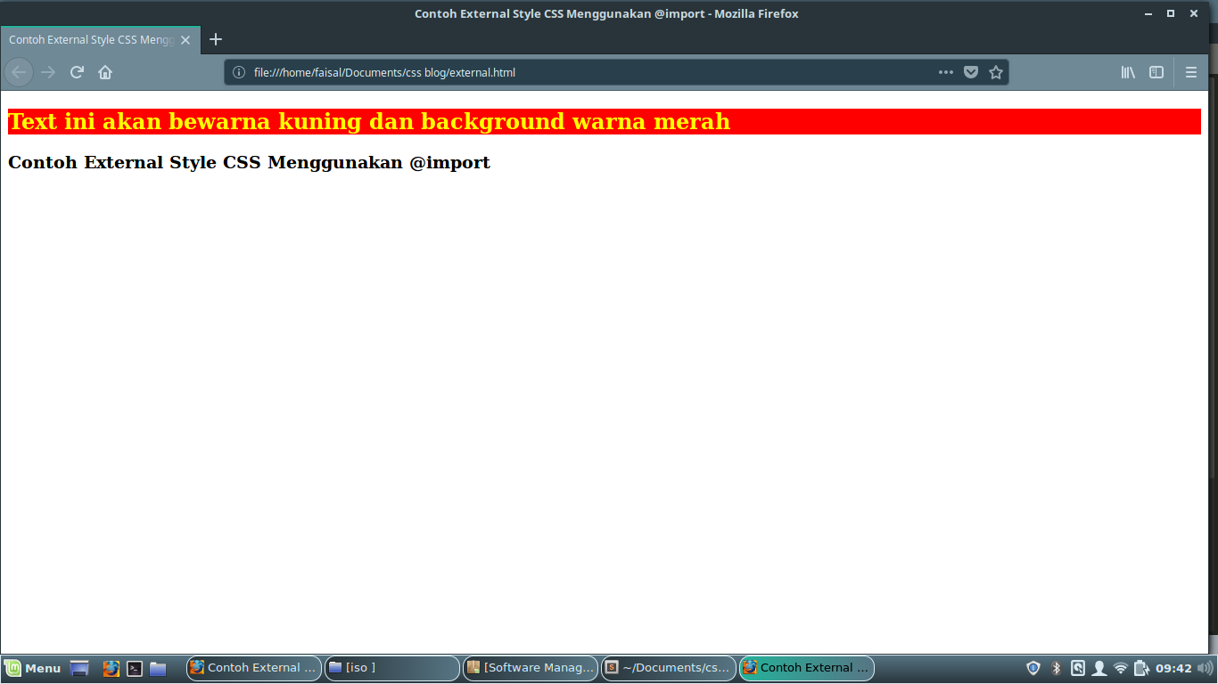 Metode External Style CSS - AhmadFaisal_BLC TELKOM