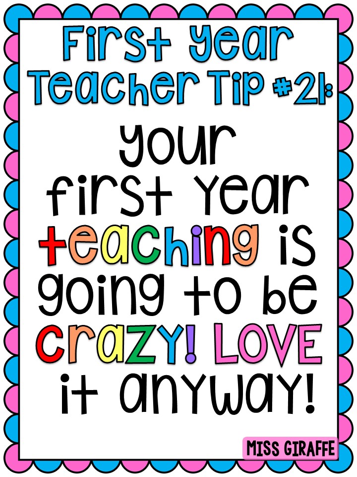 Miss Giraffe's Class First Year Teacher Tips and Advice