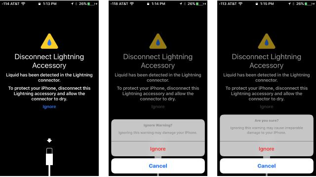 With the release of iOS 10 beta 3 a days ago, a new feature was found in iOS 10 beta 3 which will now warns you if liquid is detected in your Lightning connector or port