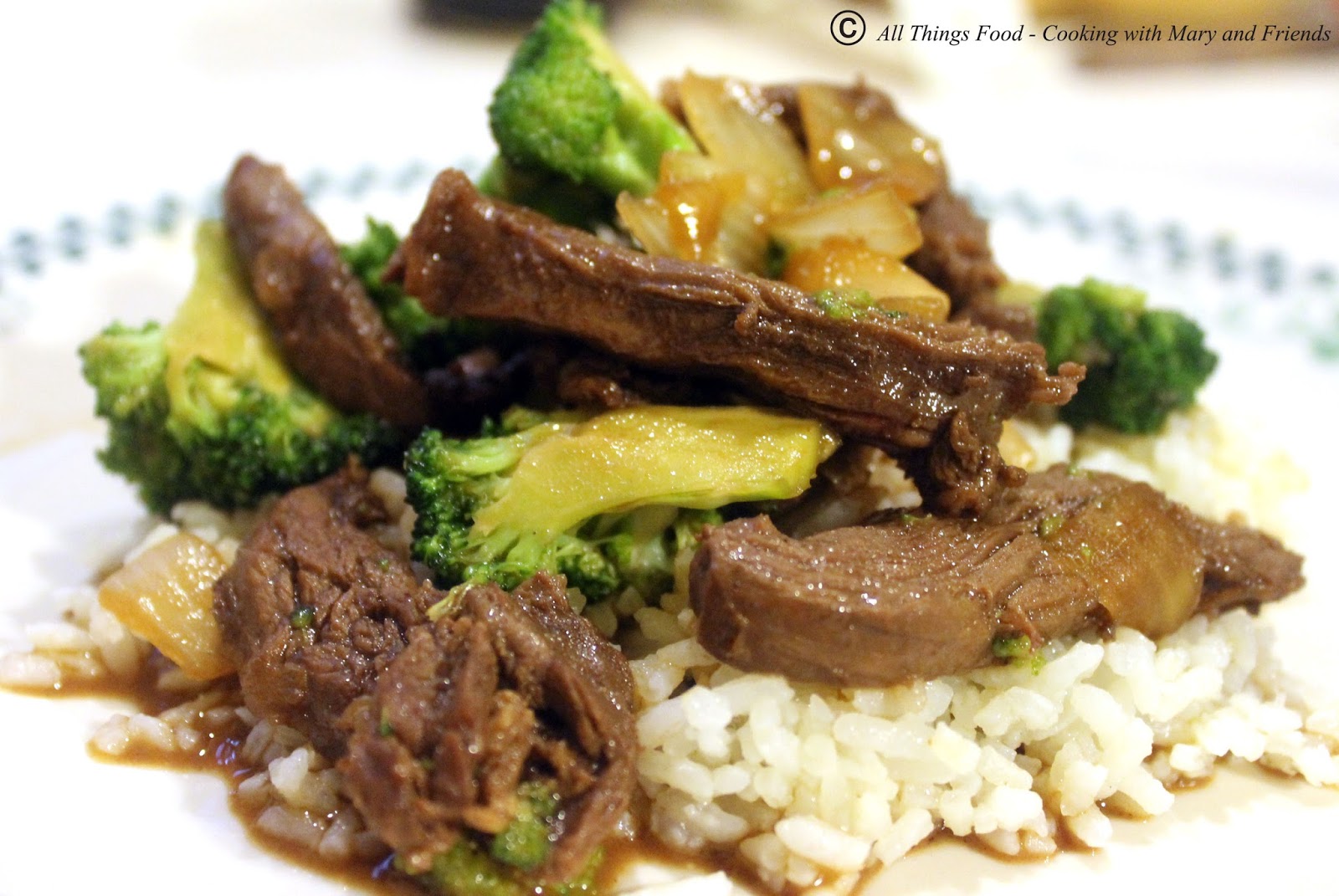 Cooking With Mary and Friends Marinated Beef Strips with Broccoli