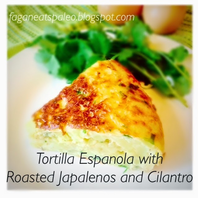 Paleo Tortilla Espanola with Roasted Jalapenos and Cilantro Tortilla Espanola with Roasted Jalapenos and Cilantro