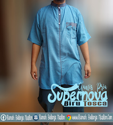 Gamis Pria Supernova Biru Tosca Gamis Pria Supernova Biru Tosca