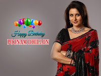 happy b day poonam dhillon, new photo poonam dhillon in red saree to celebrate her birthday 2019