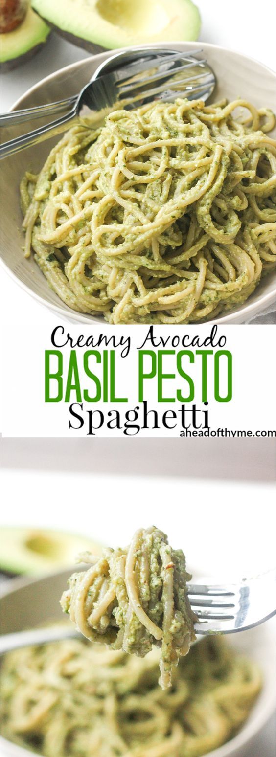 CREAMY AVOCADO BASIL PESTO SPAGHETTI #avocado #creamyavocado #vegan #veganrecipes #spaghetti #spaghettirecipes CREAMY AVOCADO BASIL PESTO SPAGHETTI #avocado #creamyavocado #vegan #veganrecipes #spaghetti #spaghettirecipes