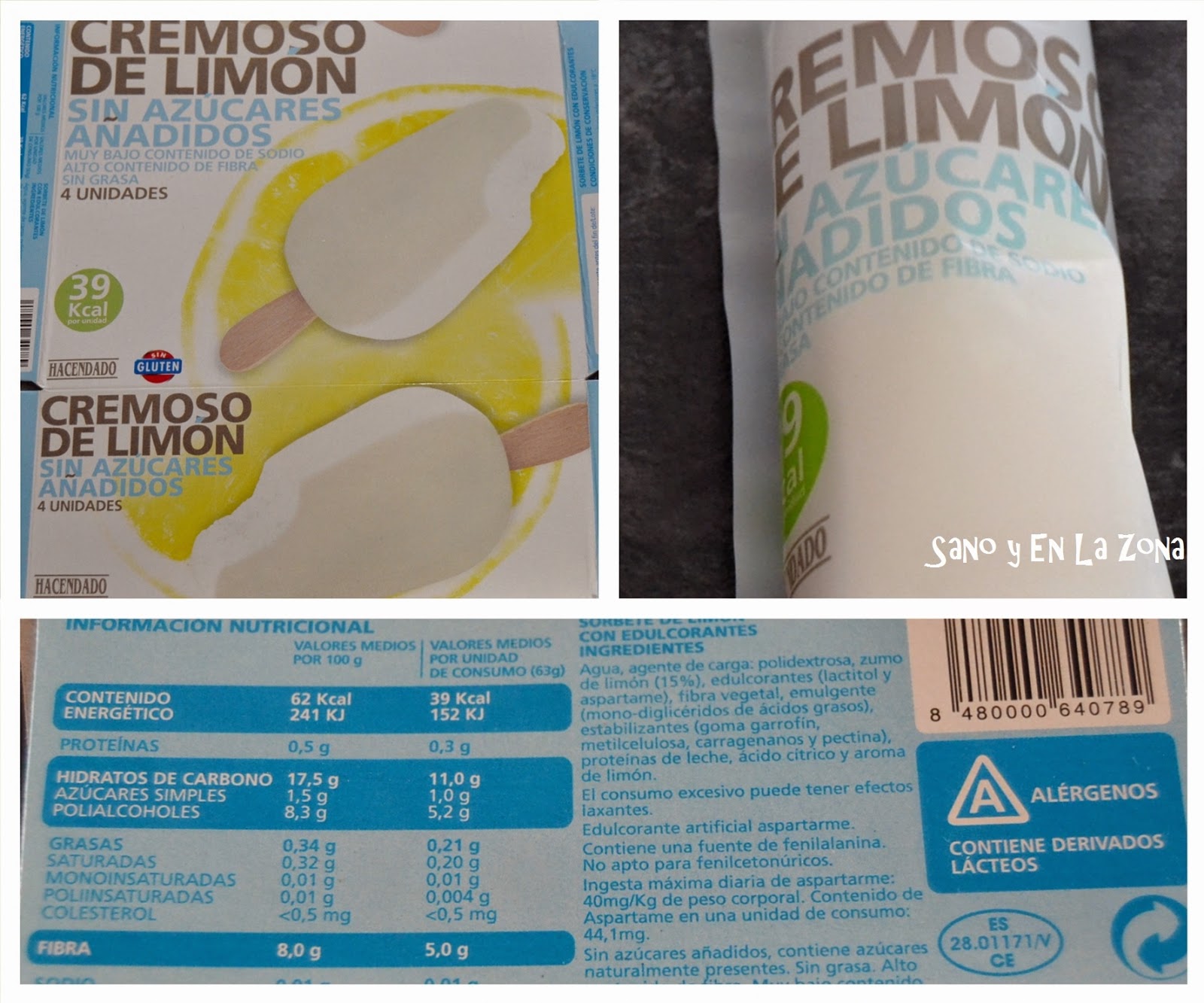 Sano Y En La Zona Helado De Cacaolat Y Cremoso De Limón Hacendado