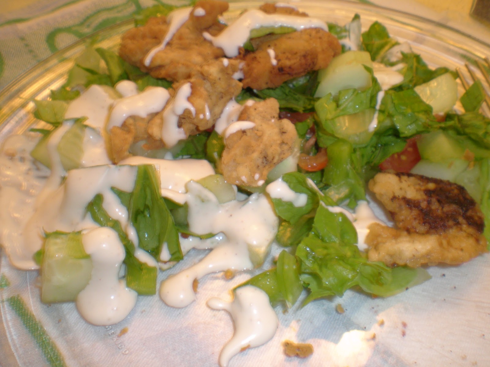 Basil and Rosemary's Kitchen Baked Chicken Tender Salad