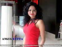 angel gupta, wallpaper, sexy red skirt, curly hair, indian model, actress, tablet image