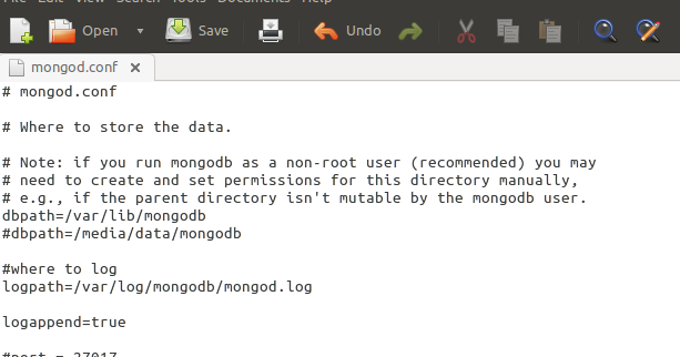 Mongodb conf example