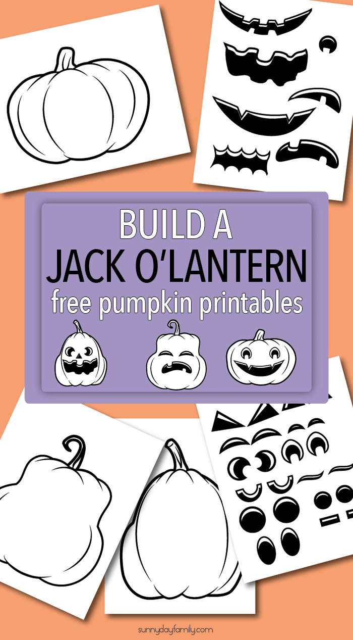 Build a Jack O Lantern with these free pumpkin printables! Mix and match the features to create your own Jack O Lantern - a super fun Halloween printable and the perfect Halloween activity for kids