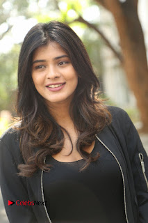 Actress Hebah Patel Stills in Denim Jeans at Ekkadiki Pothavu Chinnavada Thanks Meet  0008