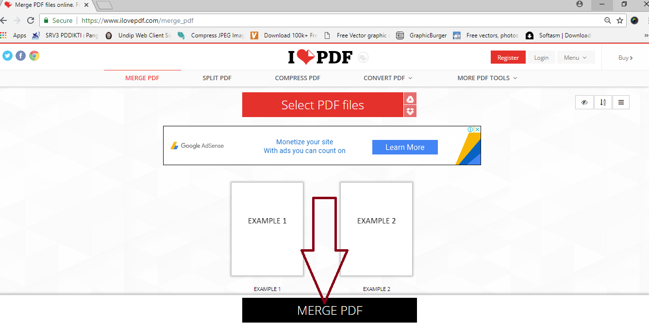 Merge PDF use I Love PDF Tutorial
