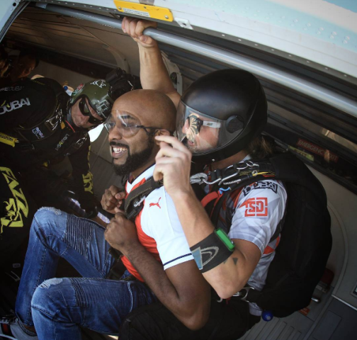 2 Oh my! Banky W goes sky diving in Dubai (photos)