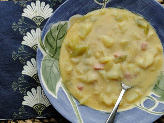 A comfort soup to warm you up during the winter months. Cheese and Potato Soup Recipe. Cheese and Potato Soup