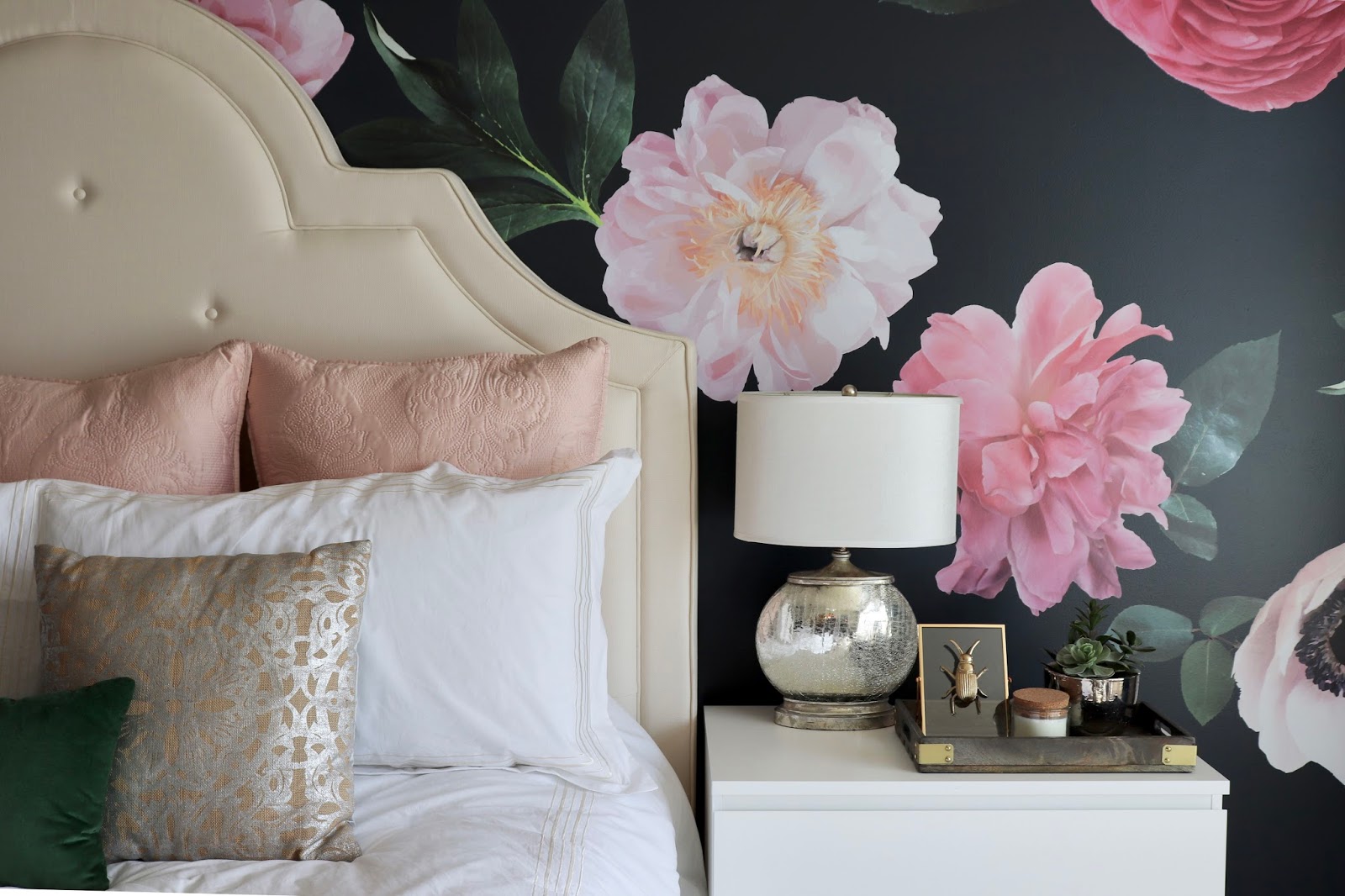 restlessrisa Floral Wall Decals, and Master Bedroom Facelift