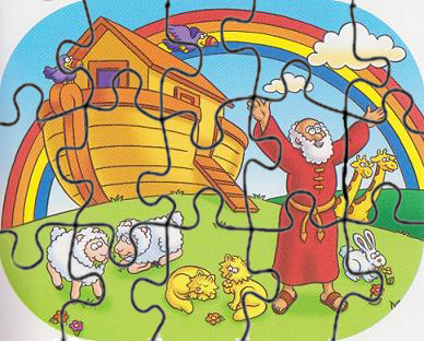 Untuk Anakanak Sekolah Minggu Puzzle Dng Gambar Nuh