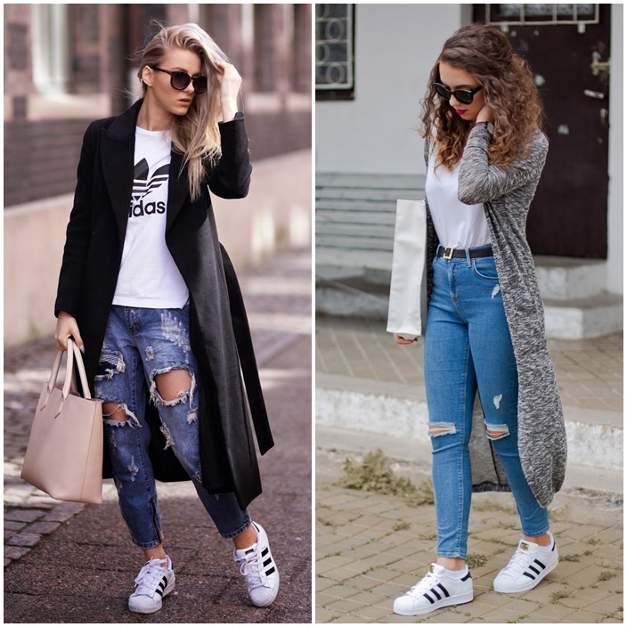 adidas superstar con jeans