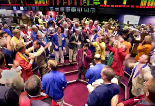 Options pit trading floor