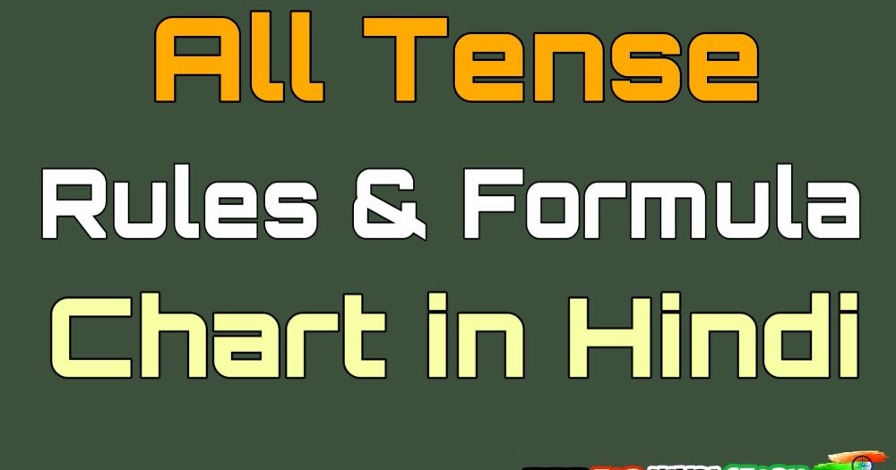 Tense Formula Chart In Hindi