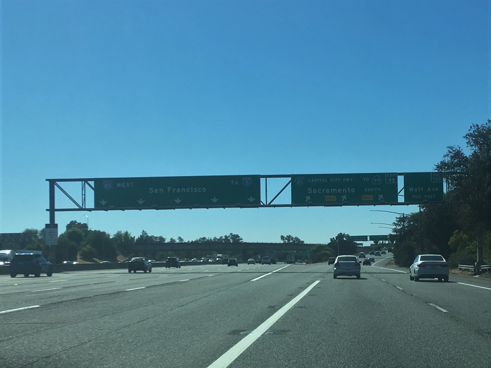 California State Route 51; failed Interstate 80 on the Capitol City