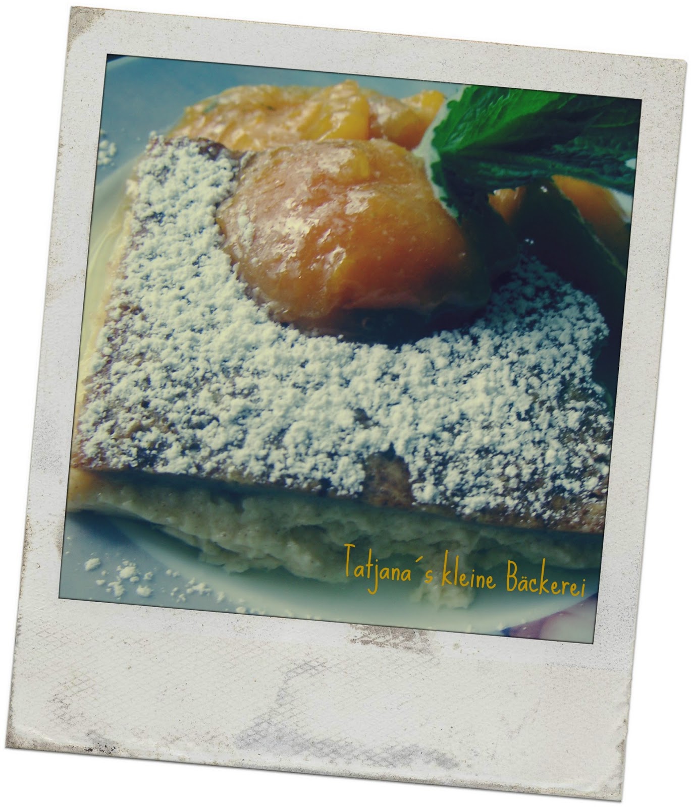 Tatjana´s kleine Bäckerei: Gebackene Milch mit Marillen-Minz-Vanille ...