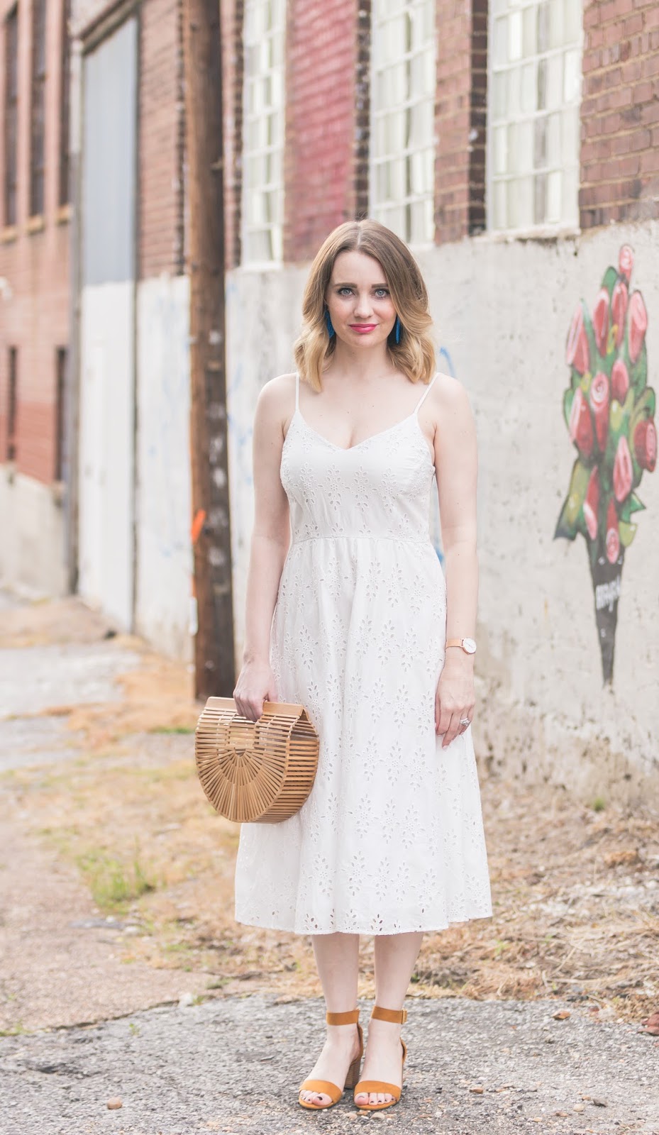 Old Navy White Lace Dress with Cult Gaia - Pretty in Pink Megan