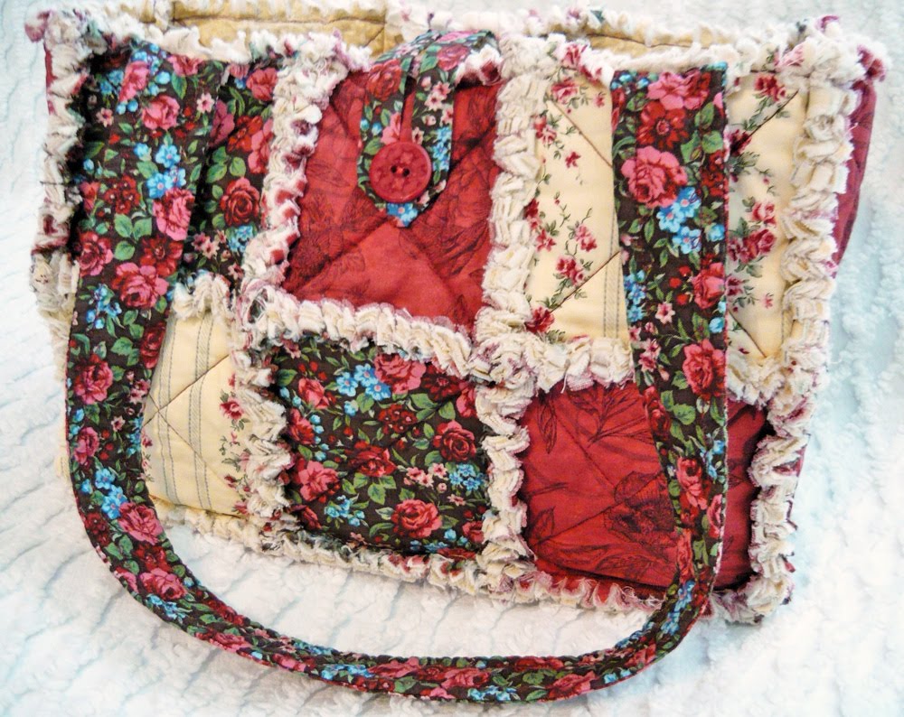 Quilted Tote Bags Rag Quilt Tote Bags And Purses