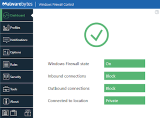 Windows Firewall Control - Dashboard filtraggio medio