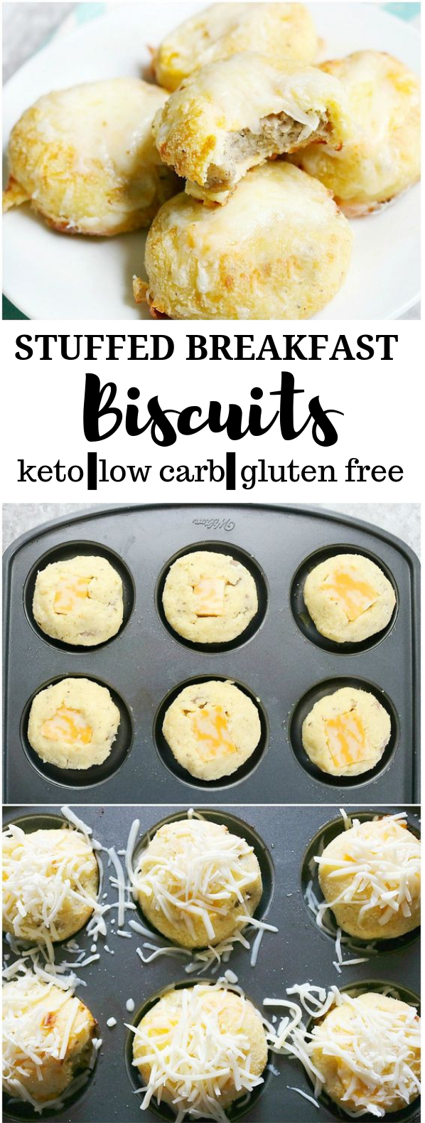 KETO BREAKFAST BISCUITS STUFFED WITH SAUSAGE AND CHEESE #Keto #Biscuits KETO BREAKFAST BISCUITS STUFFED WITH SAUSAGE AND CHEESE #Keto #Biscuits