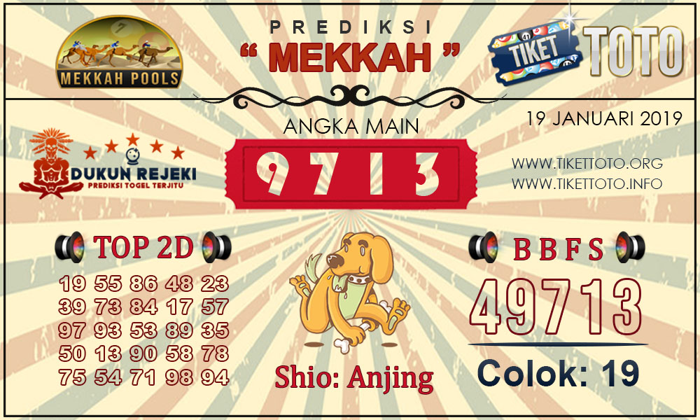 Prediksi Togel MEKKAH TIKETTOTO 19 JANUARI 2019
