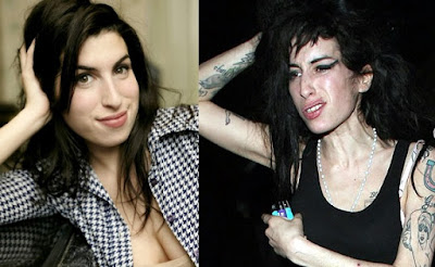 Amy Winehouse antes de después Amy Winehouse antes de después