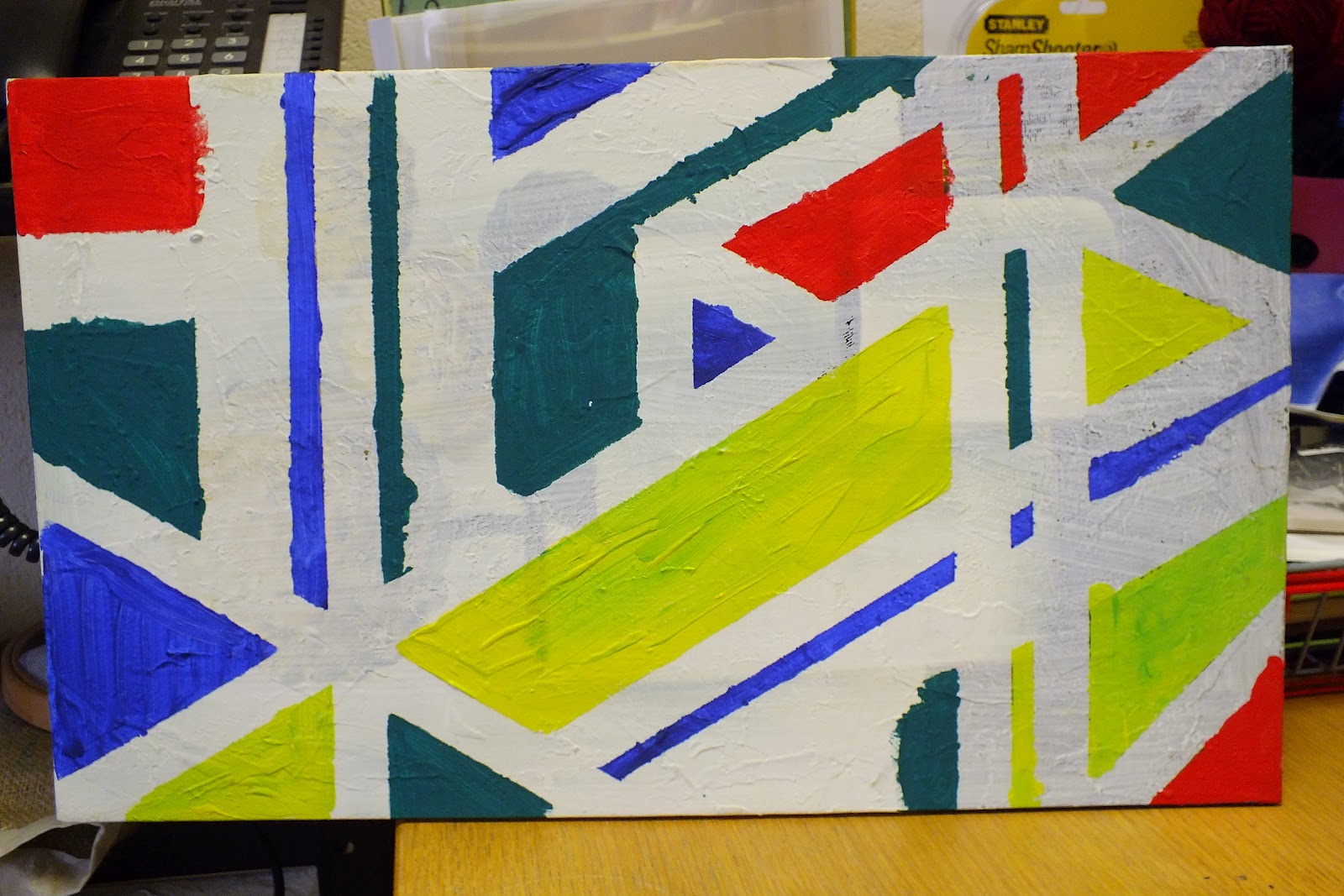 WellArt The day we were abstract with our masking tape