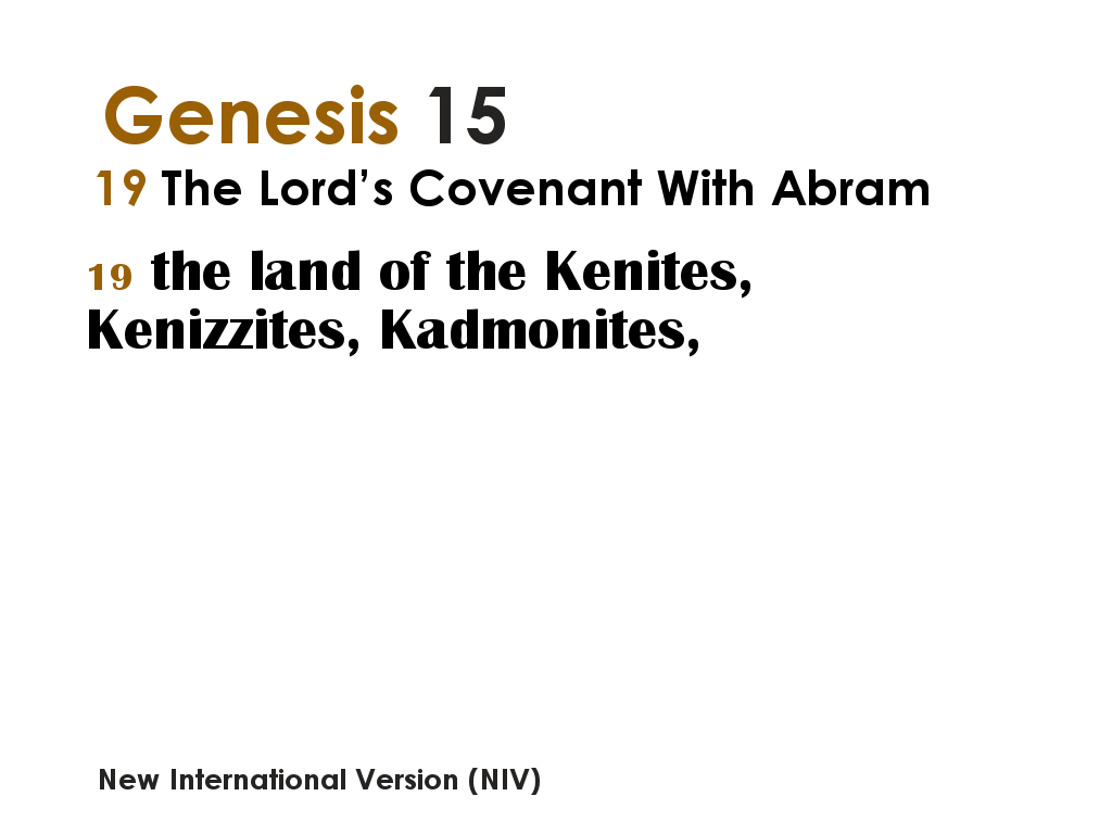 Genesis 1519 The Lord’s Covenant With Abram