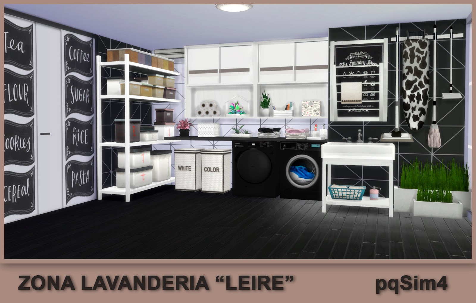 Zona Lavandería "Leire". Sims 4 Custom Content.