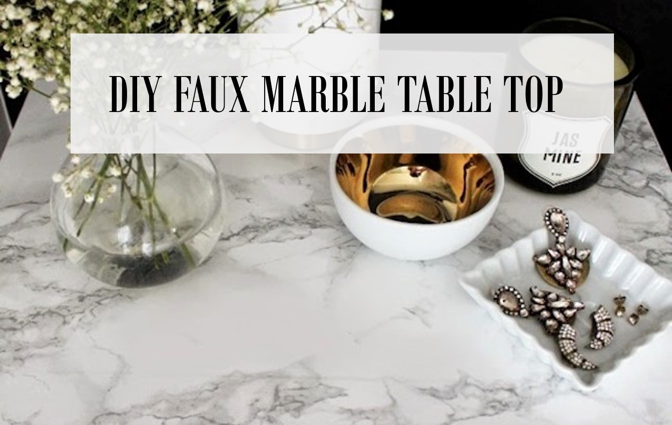 DIY Faux Marble Table Top 21 FLAT
