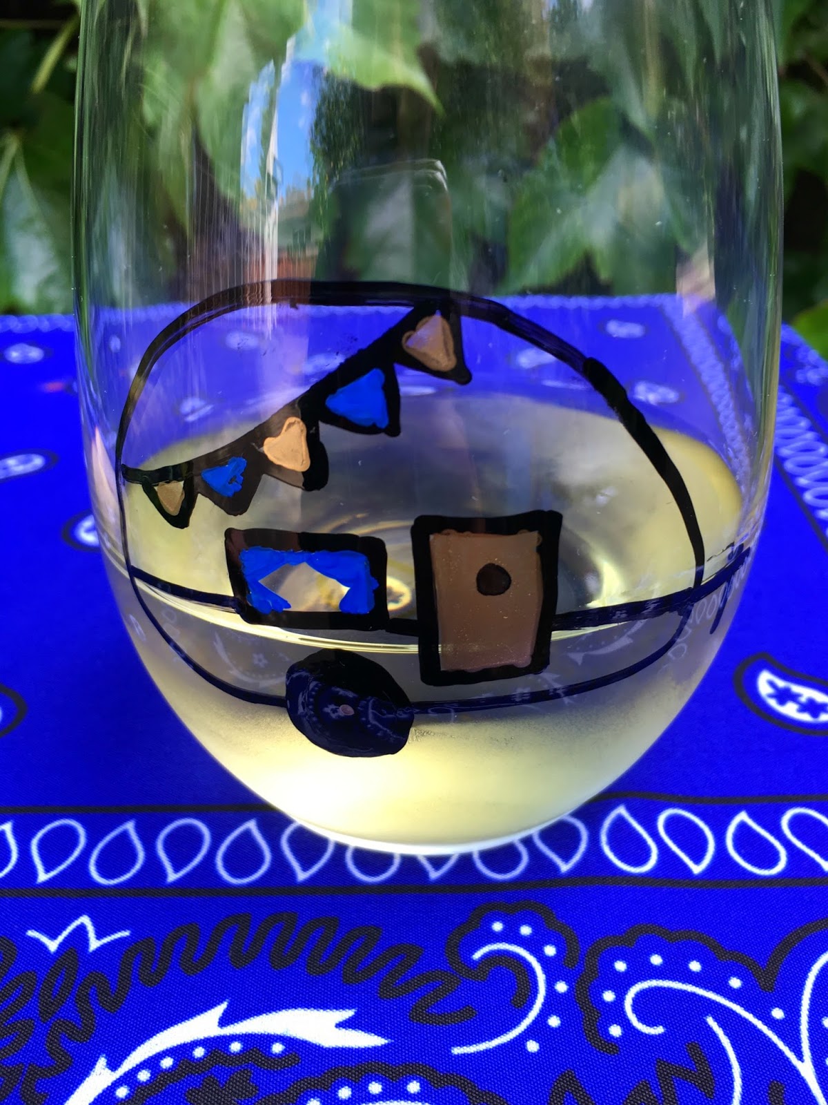 Jac o' lyn Murphy Happy Camper Airstream Wine Glasses