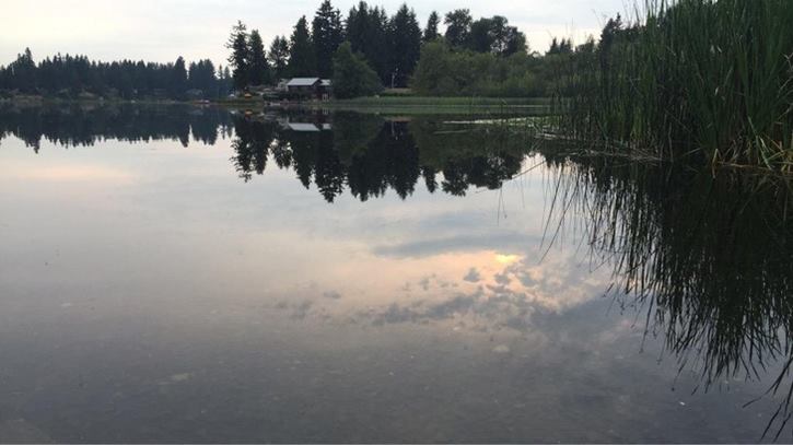 If you turn the photo upside down, the sky will become a lake, and the lake - the sky