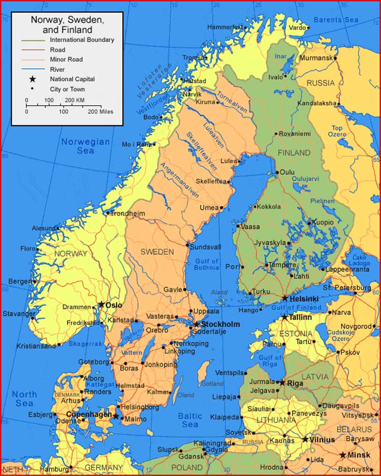 Sweden Map High Resolution Web Sejarah Peta Swedia