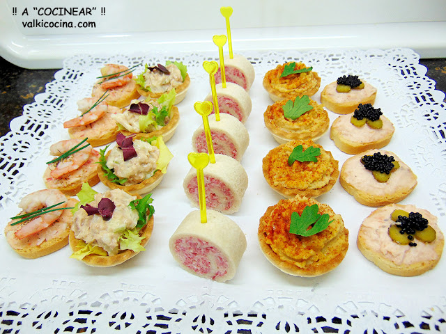 CANAPÉS  FRÍOS VARIADOS, BANDEJA DE APERITIVOS