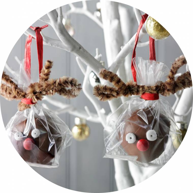 Red -Nosed Reindeer's: Edible Christmas Tree Baubles