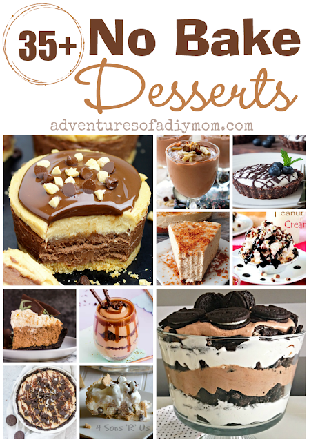 35+ no bake desserts collage