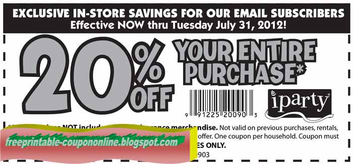 Coupons for party city november 2018