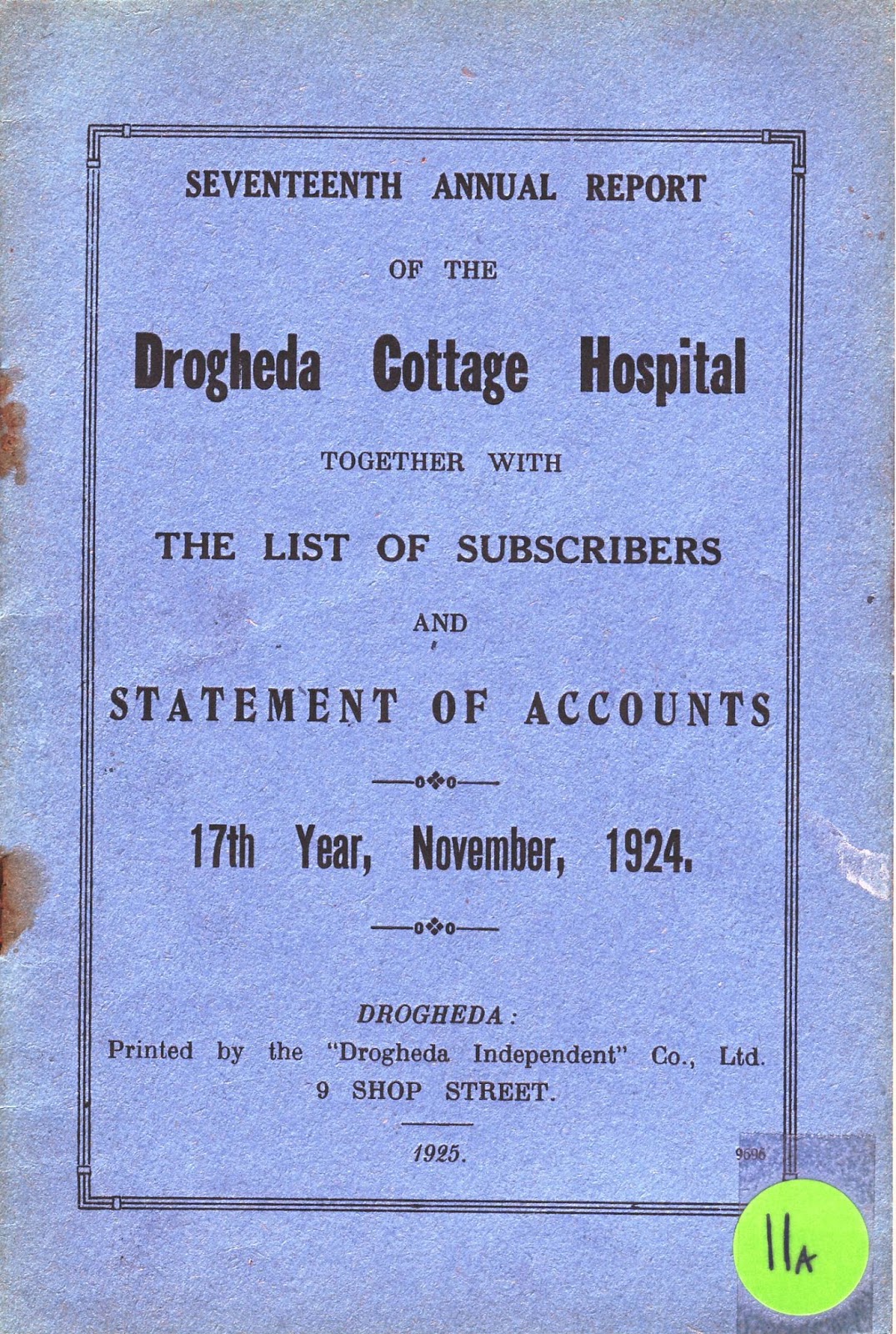 Drogheda Museum News & Views Pic of the Day 31 January 2016